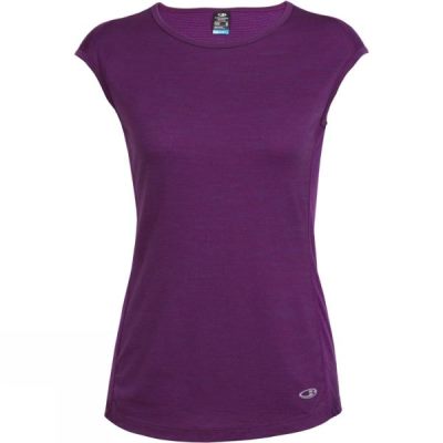 Tee Icebreaker Comet Lite Cap Sleeve Mujer - Fucsia - Chile LRJ915706